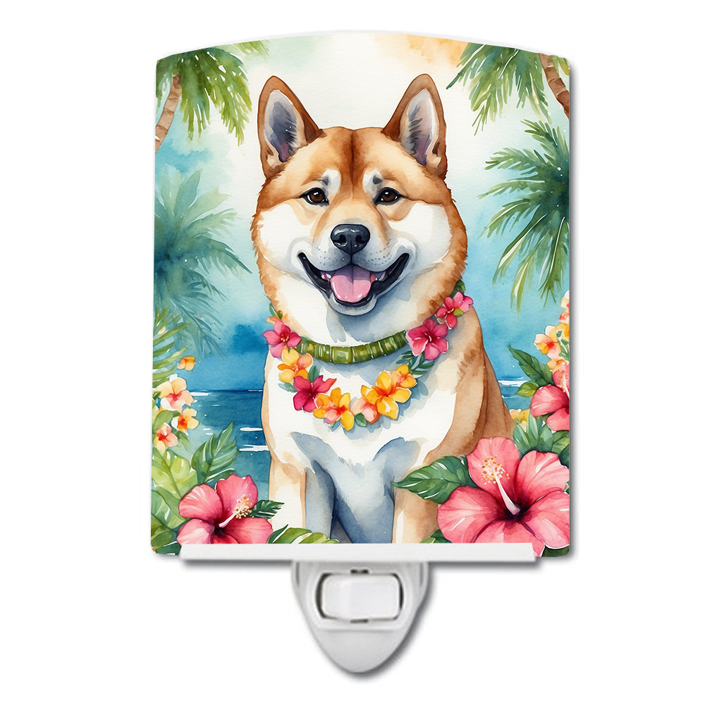 DAC6348CNL 6 x 4 in. Akita Luau Ceramic Night Light