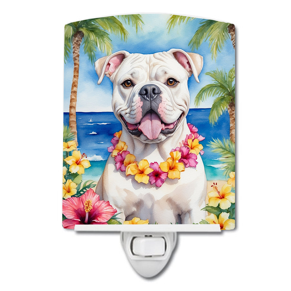 DAC6350CNL 6 x 4 in. American Bulldog Luau Ceramic Night Light