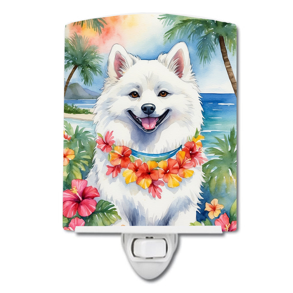 DAC6352CNL 6 x 4 in. American Eskimo Luau Ceramic Night Light