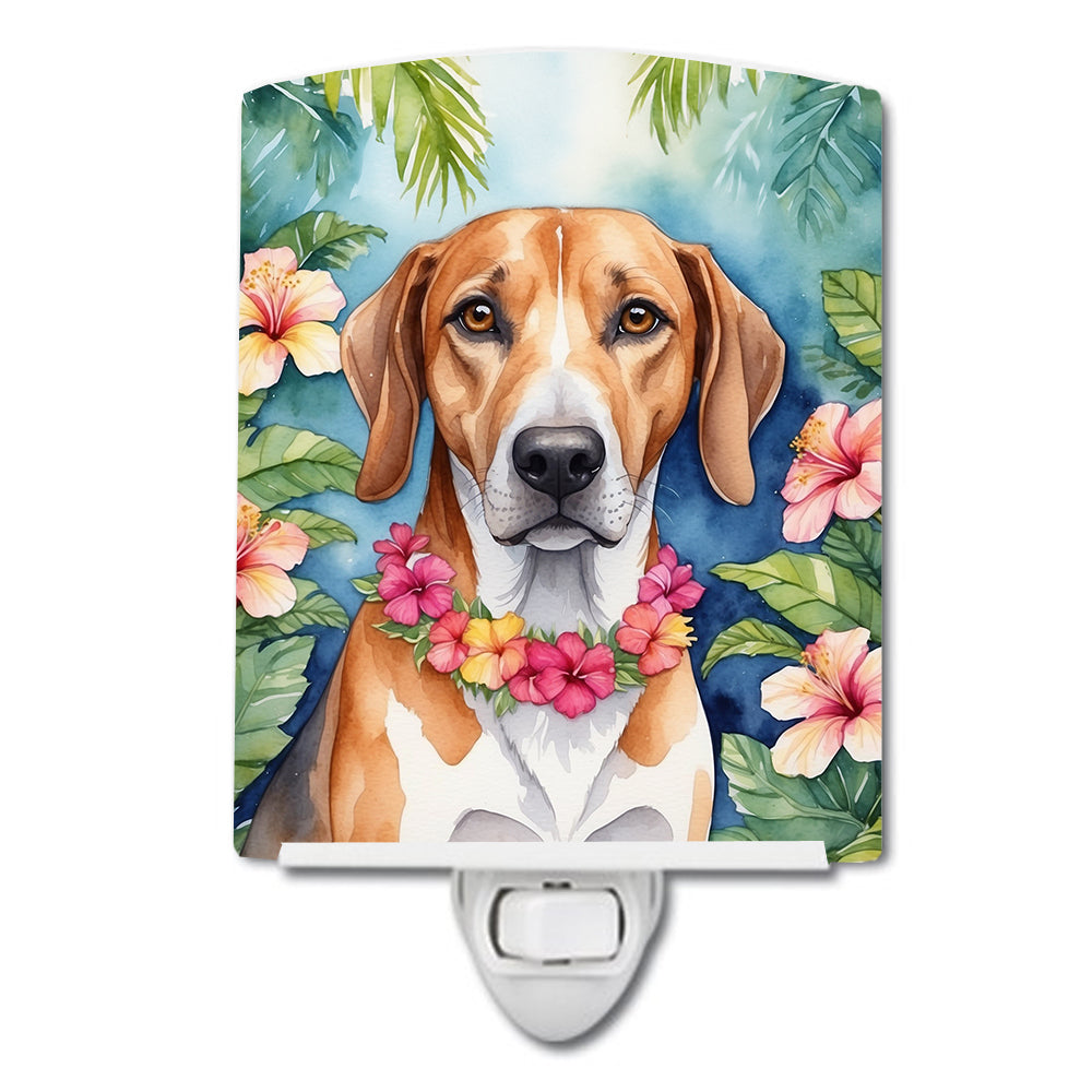 DAC6353CNL 6 x 4 in. American Foxhound Luau Ceramic Night Light