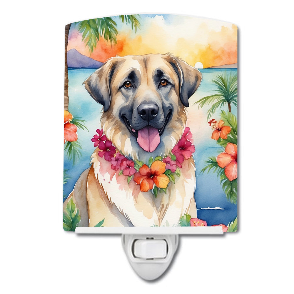 6 x 4 in. Anatolian Shepherd Luau Ceramic Night Light