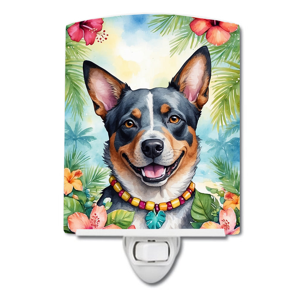 DAC6357CNL 6 x 4 in. Australian Cattle Dog Luau Ceramic Night Light