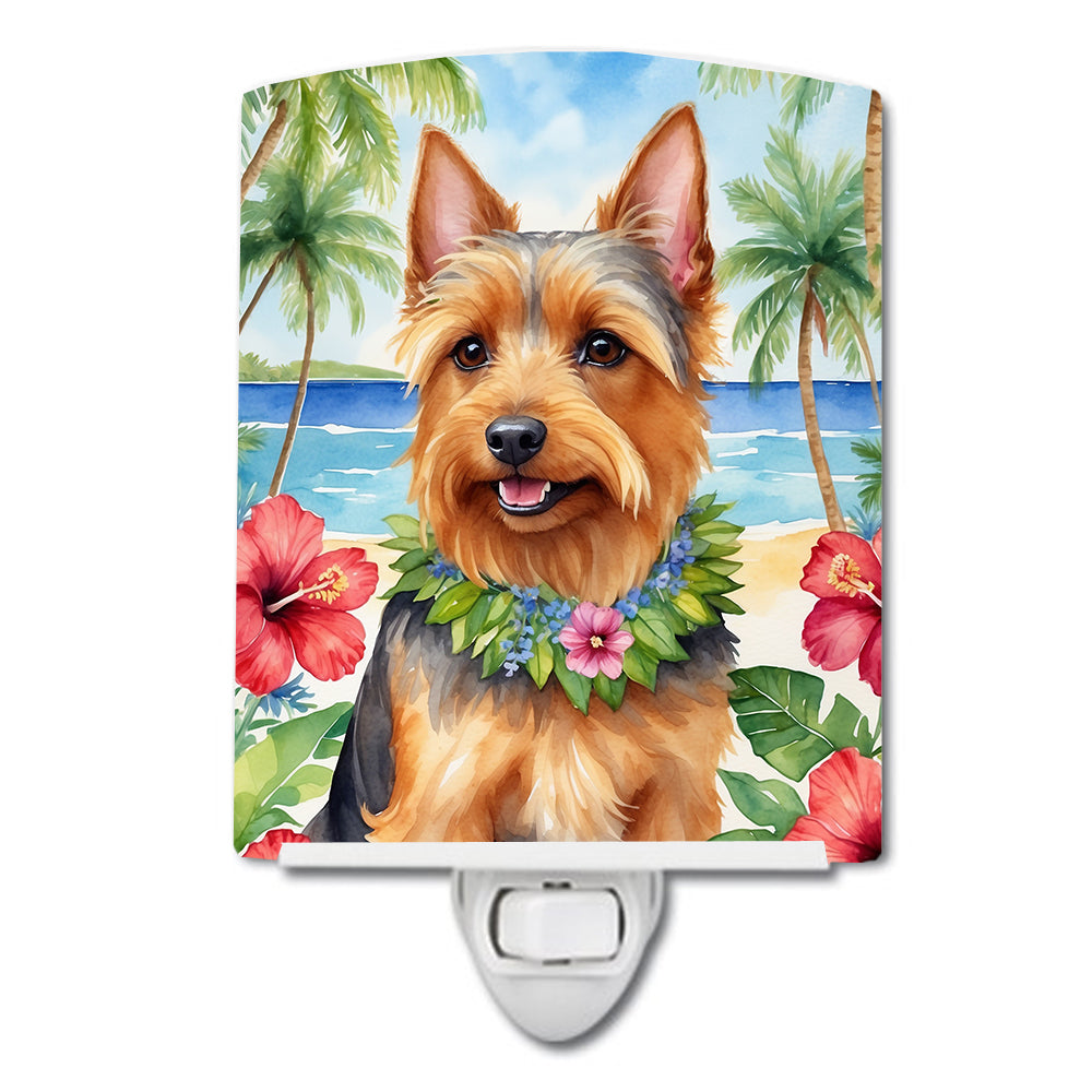 DAC6359CNL 6 x 4 in. Australian Terrier Luau Ceramic Night Light