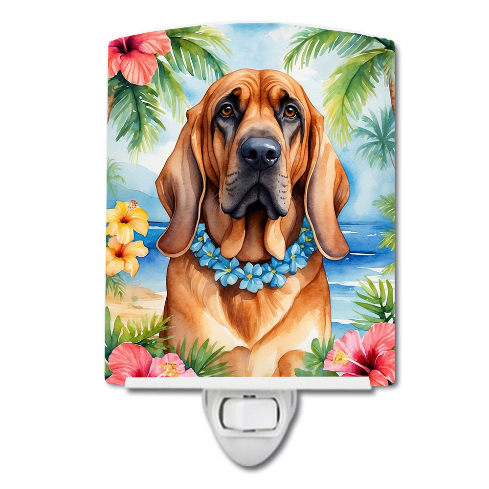 DAC6375CNL 6 x 4 in. Bloodhound Luau Ceramic Night Light
