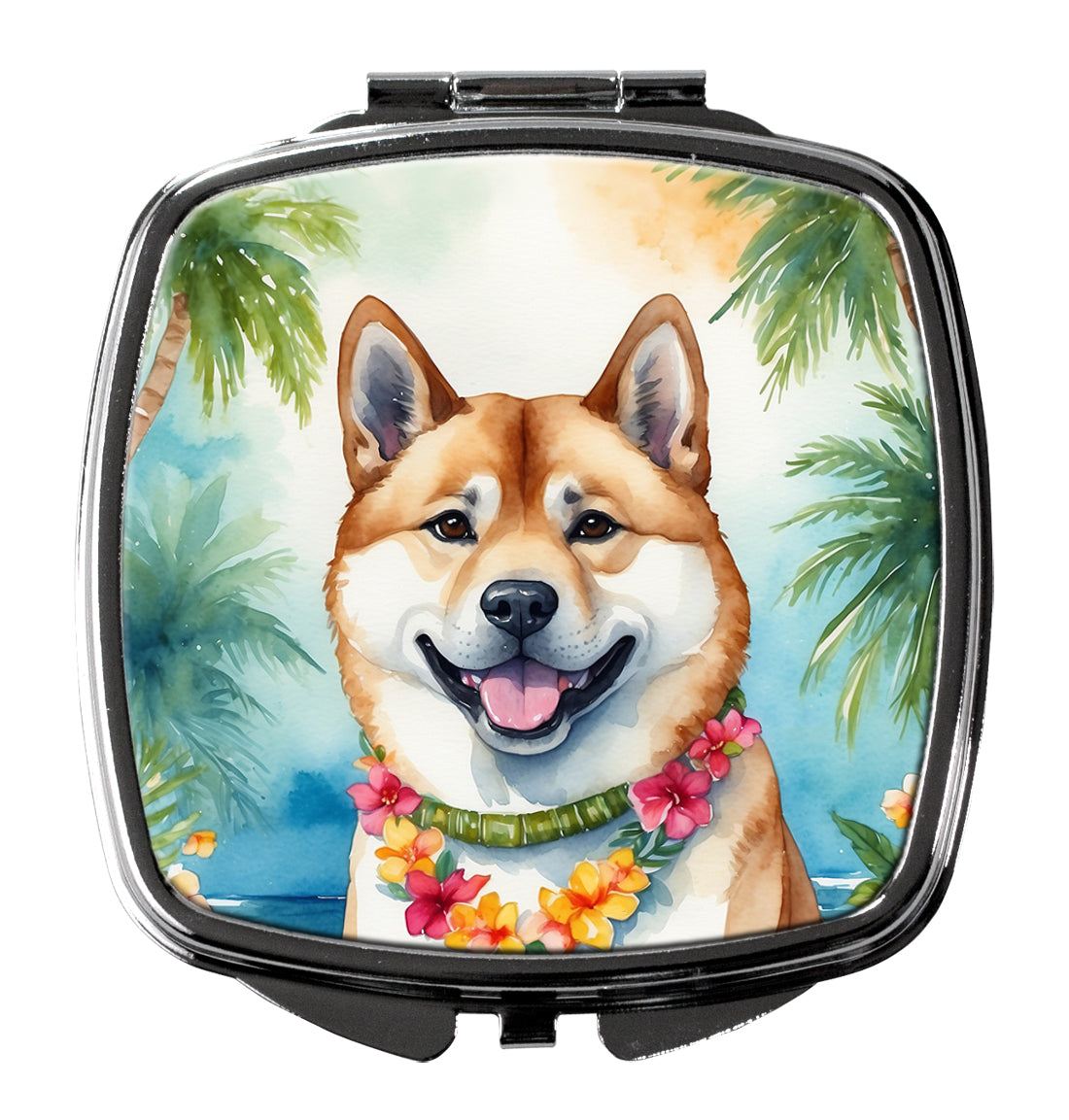 3 x 2.75 in. Akita Luau Compact Mirror