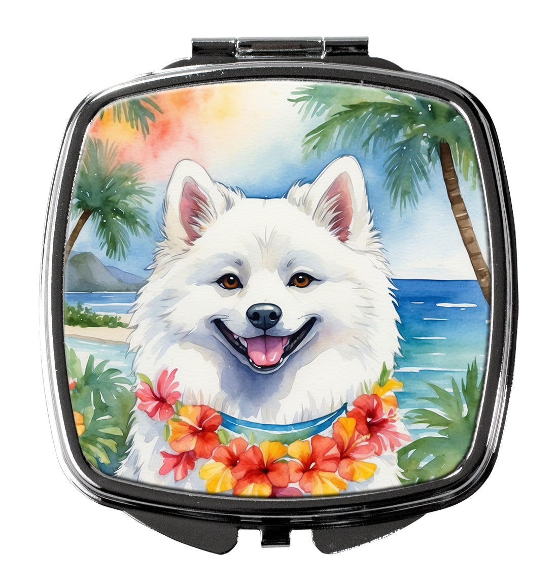 DAC6352SCM 3 x 2.75 in. American Eskimo Luau Compact Mirror