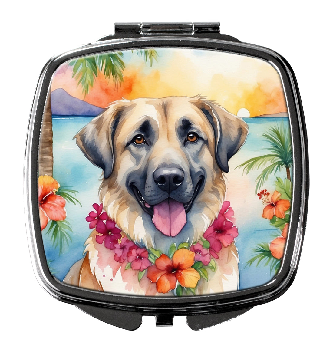 DAC6356SCM 3 x 2.75 in. Anatolian Shepherd Luau Compact Mirror