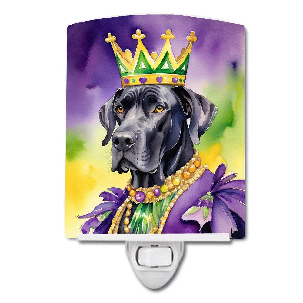 DAC4805CNL 6 x 4 in. Great Dane King of Mardi Gras Ceramic Night Light