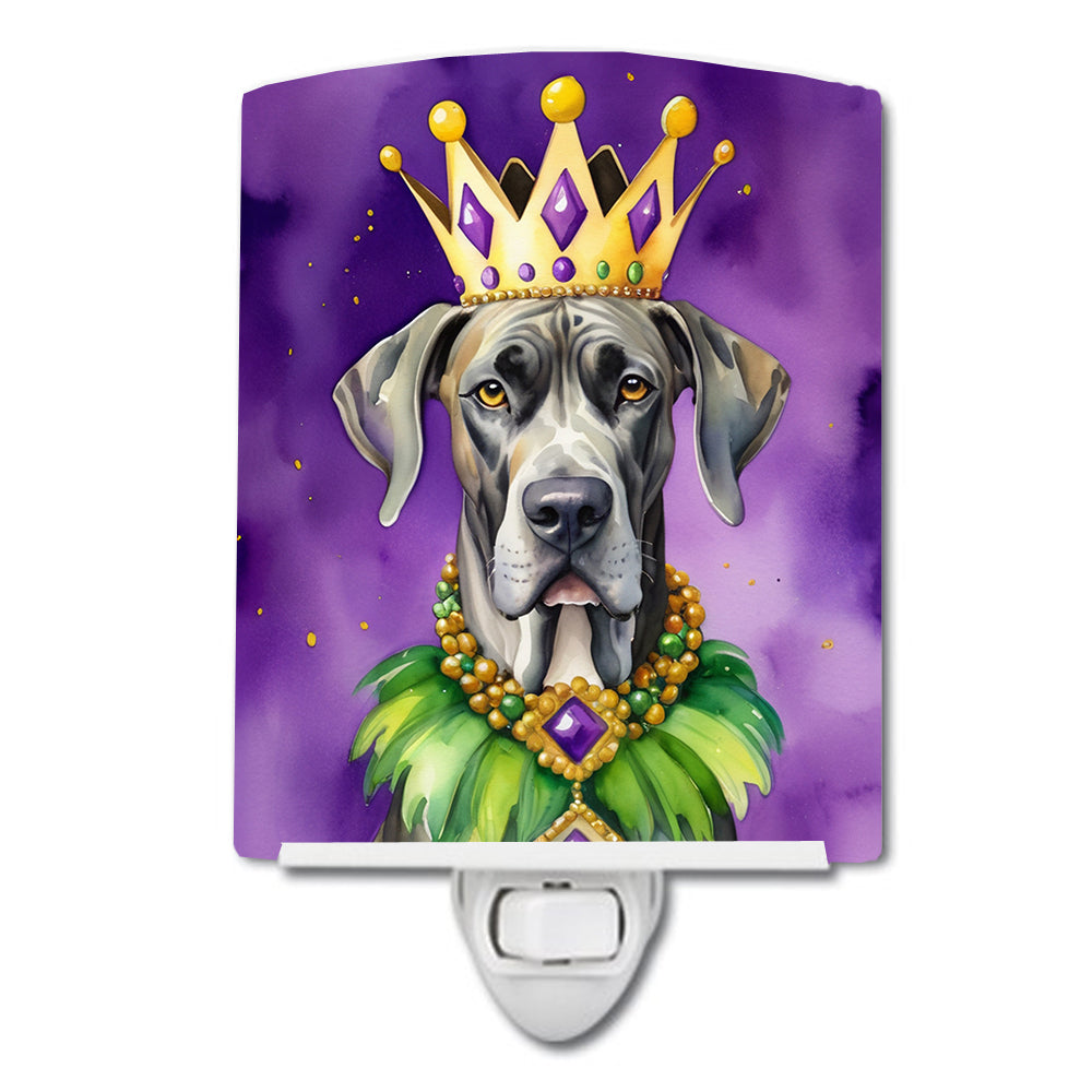 DAC4806CNL 6 x 4 in. Great Dane King of Mardi Gras Ceramic Night Light