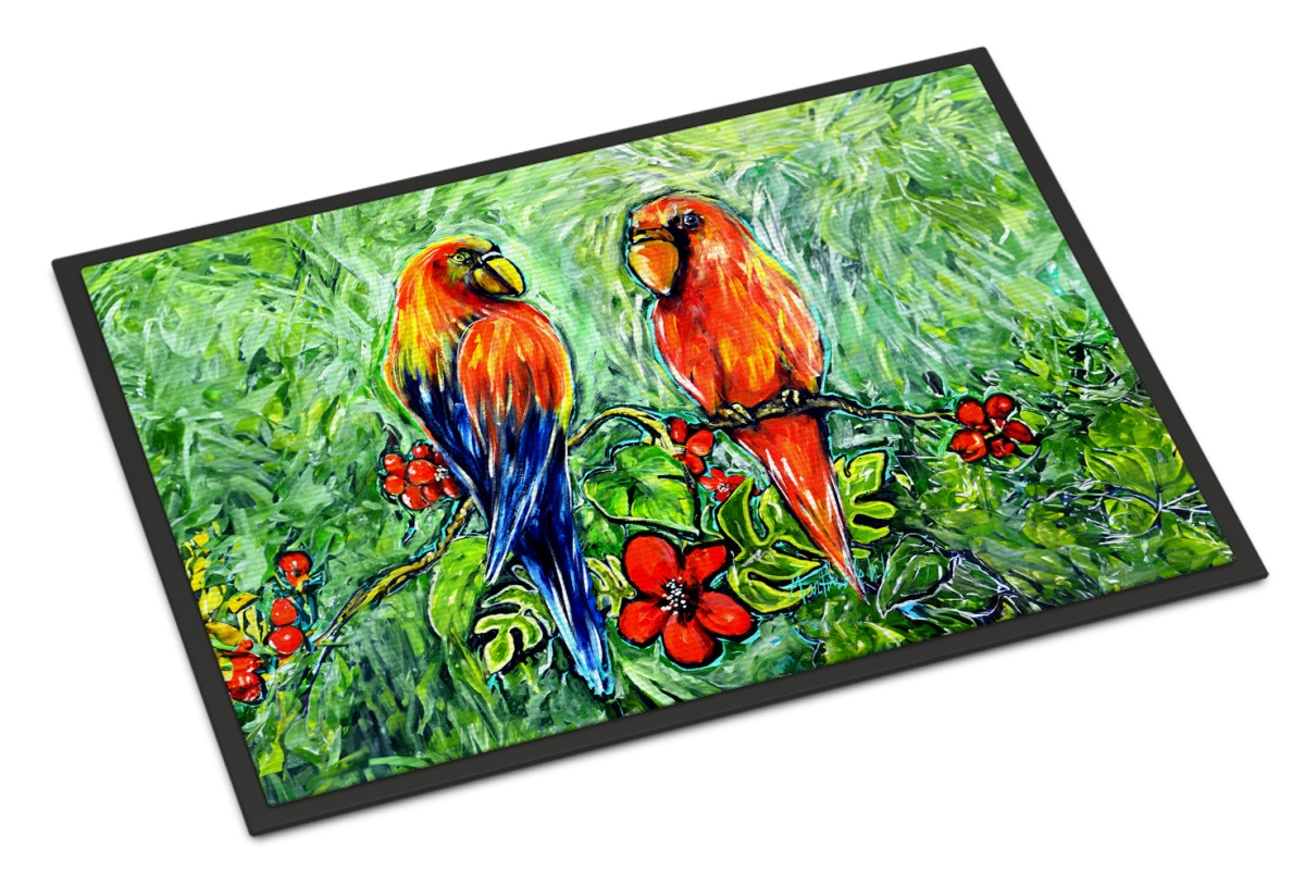 MW2063JMAT 24 x 36 in. Fred & Freda Parrots Doormat