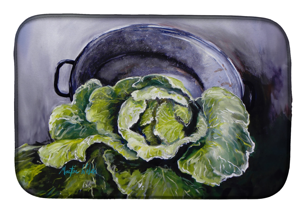 Picture of Carolines Treasures MW2079DDM 21 x 14 in. Home Grown in Plaquemines Parish Cabbage Dish Drying Mat