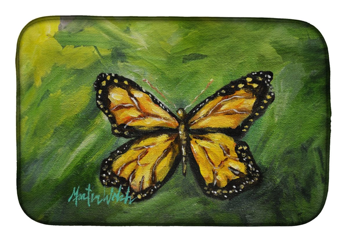 Picture of Carolines Treasures MW2095DDM 21 x 14 in. Monarch Glover Fly Butterfly Dish Drying Mat
