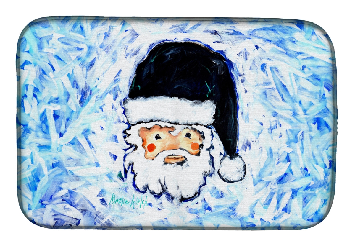 Picture of Carolines Treasures MW2104DDM 21 x 14 in. Novena Blue Santa Claus Dish Drying Mat