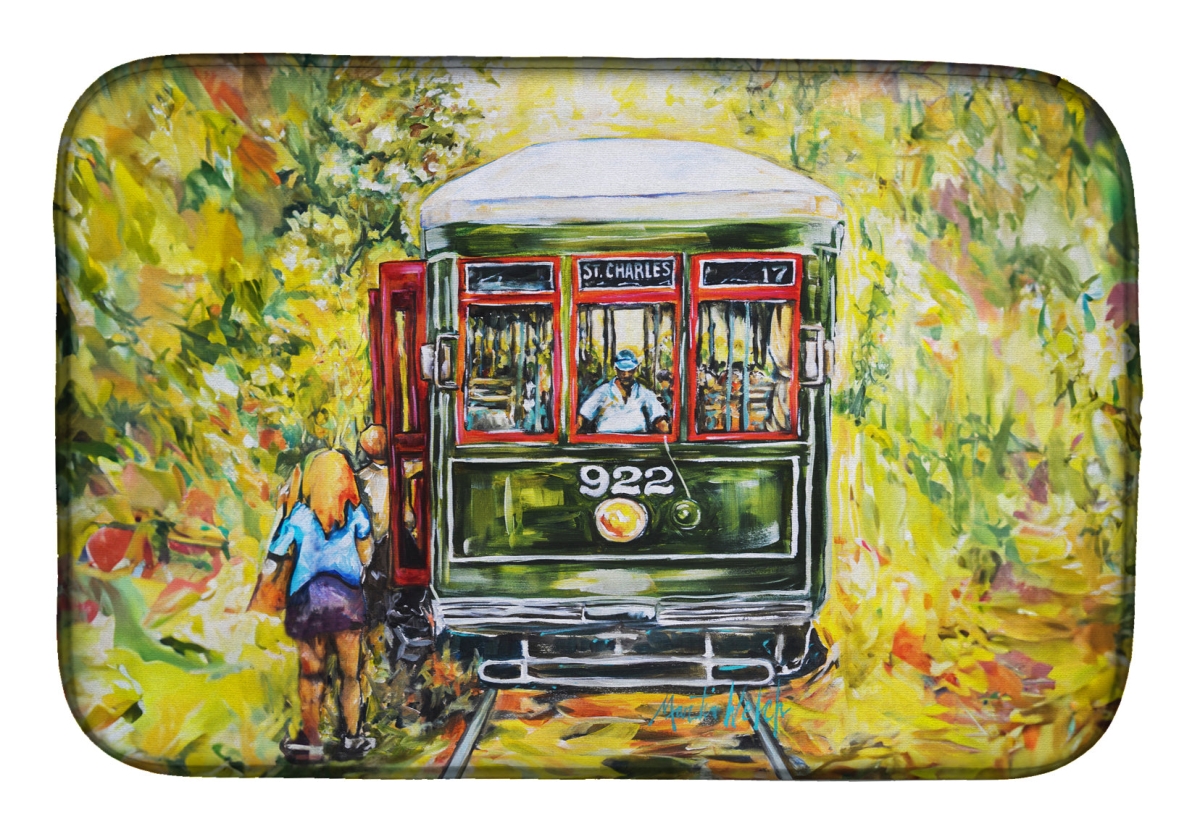 Picture of Carolines Treasures MW2119DDM 21 x 14 in. Saint Charles No. 922 Streetcar Dish Drying Mat