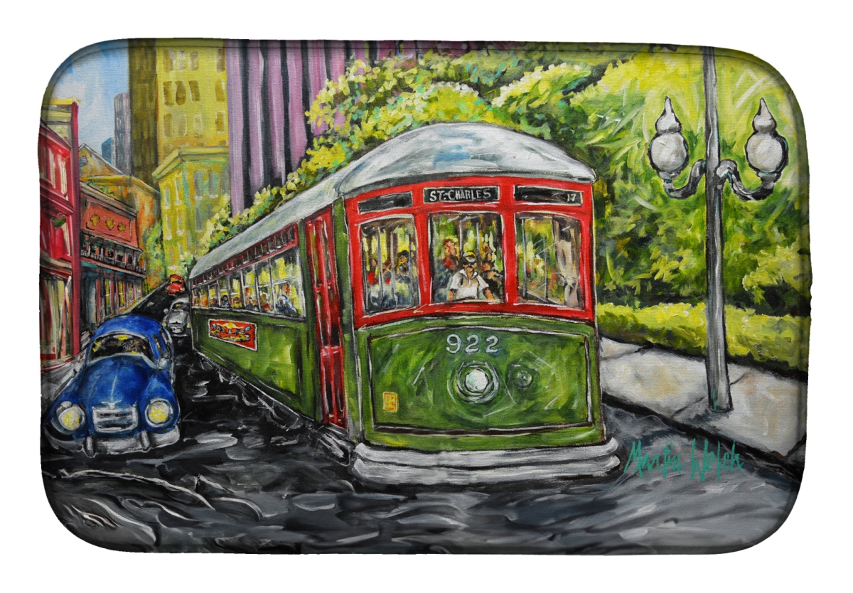 Picture of Carolines Treasures MW2120DDM 21 x 14 in. Saint Charles No. 922 Streetcar Again Dish Drying Mat
