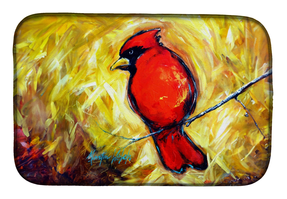 Picture of Carolines Treasures MW2124DDM 21 x 14 in. Sha Red Baba Bird Dish Drying Mat