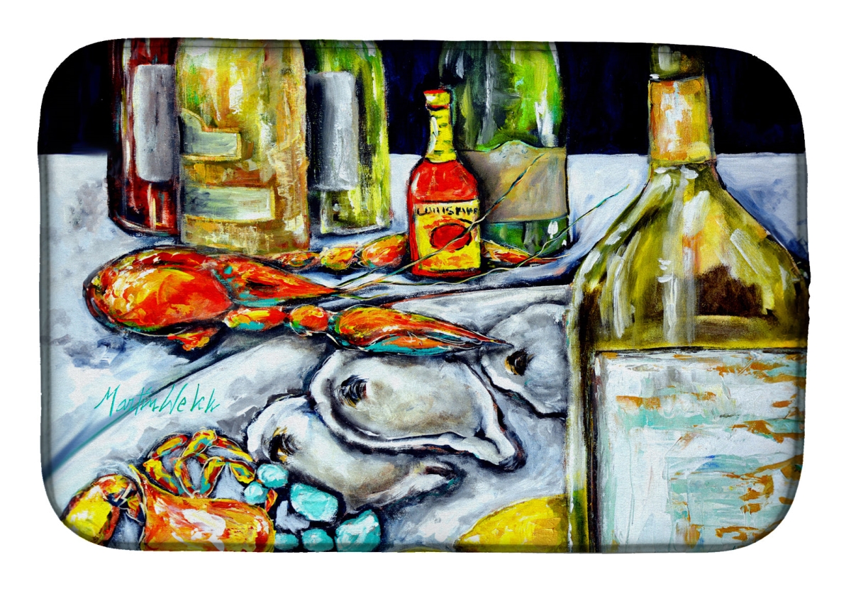 Picture of Carolines Treasures MW2128DDM 21 x 14 in. Sit A Spell Seafood Dinner Dish Drying Mat
