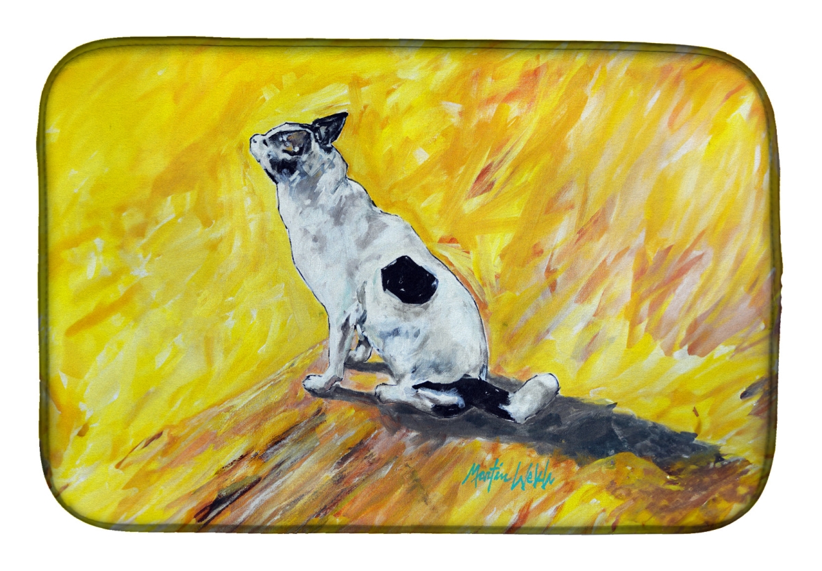 Picture of Carolines Treasures MW2129DDM 21 x 14 in. Sleeping in the Sunshine Dog Dish Drying Mat