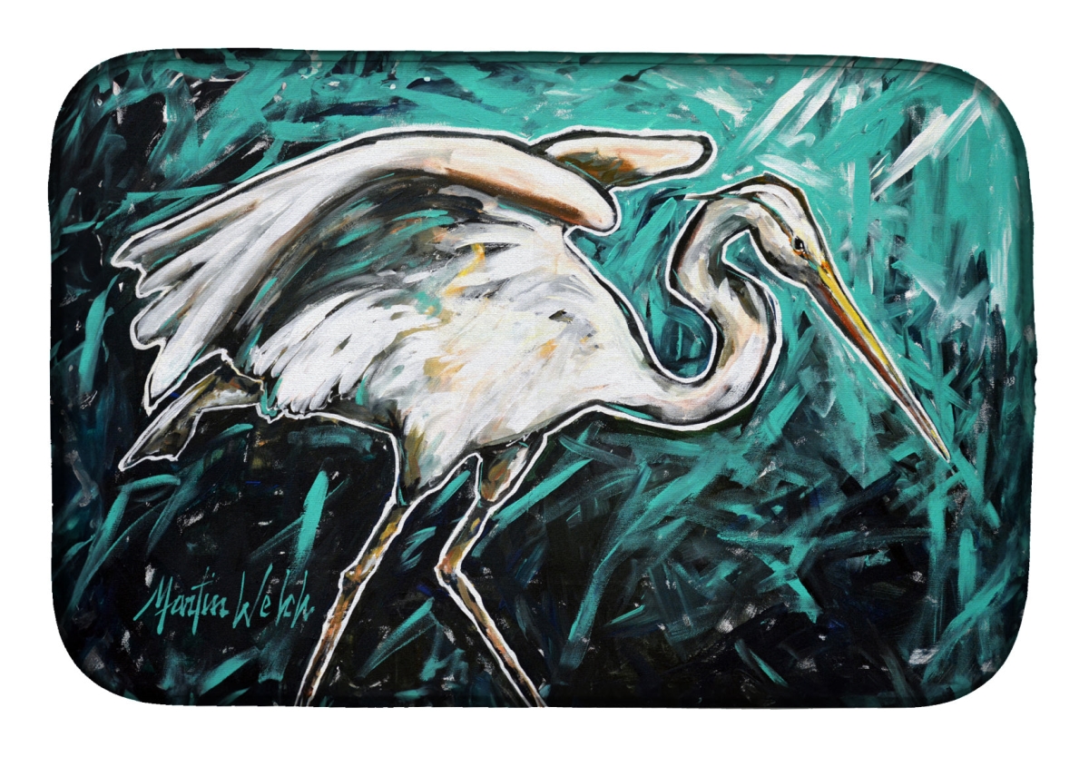 Picture of Carolines Treasures MW2135DDM 21 x 14 in. Heron Stretch Dish Drying Mat