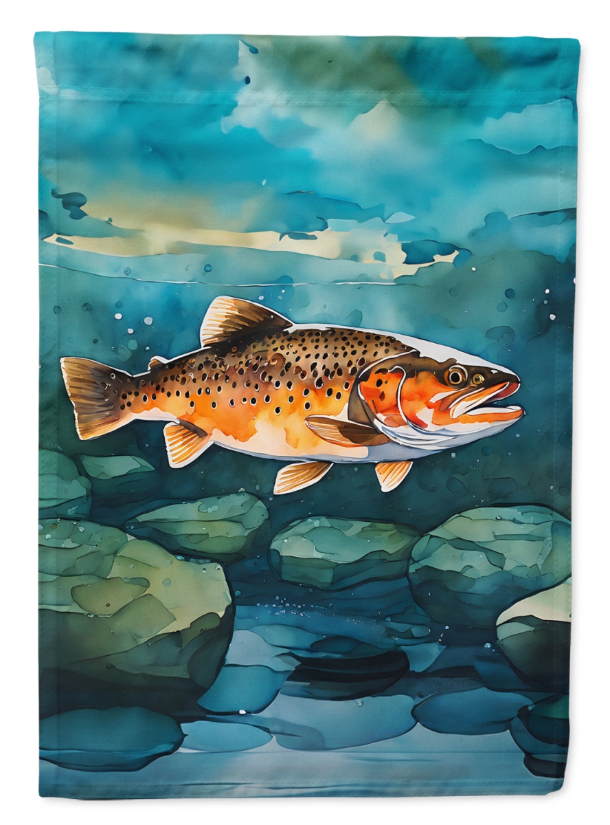 DAC2778CHF 40 x 28 in. Brown Trout House Flag