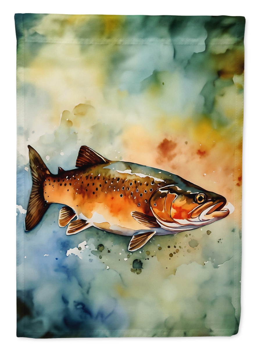DAC2779CHF 40 x 28 in. Brown Trout House Flag