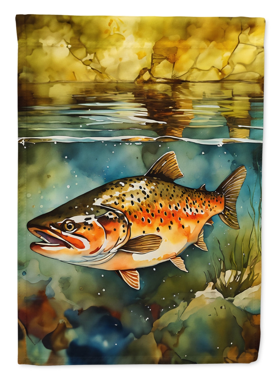 DAC2780CHF 40 x 28 in. Brown Trout House Flag