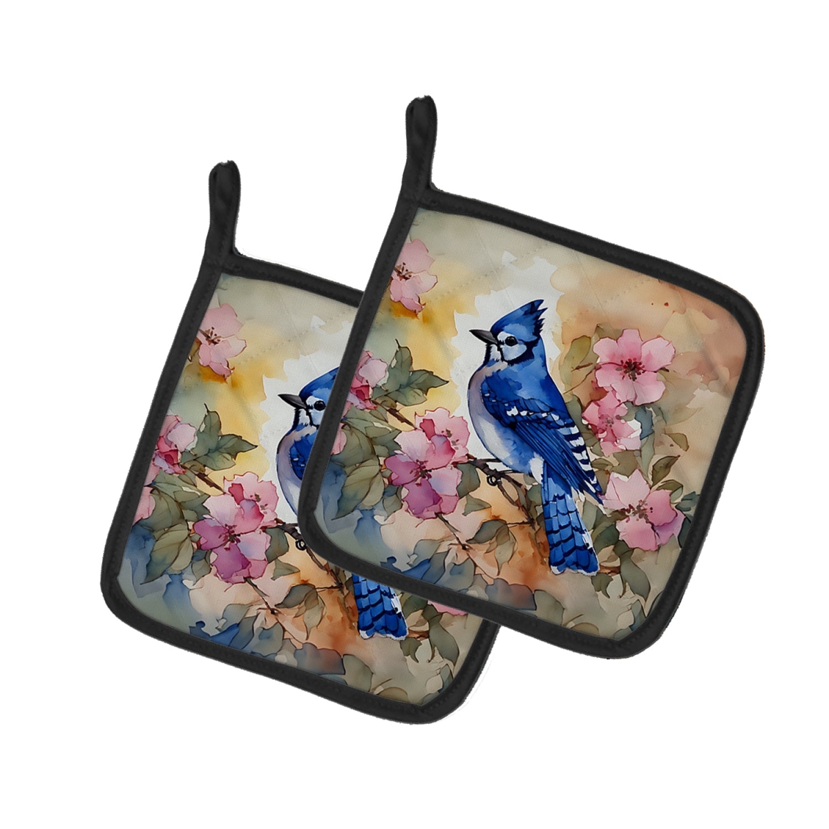 DAC3185PTHD 7.5 x 7.5 in. Blue Jay Pot Holders - Set of 2