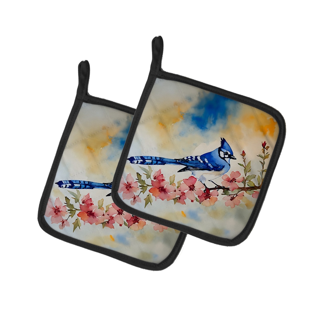 DAC3187PTHD 7.5 x 7.5 in. Blue Jay Pot Holders - Set of 2