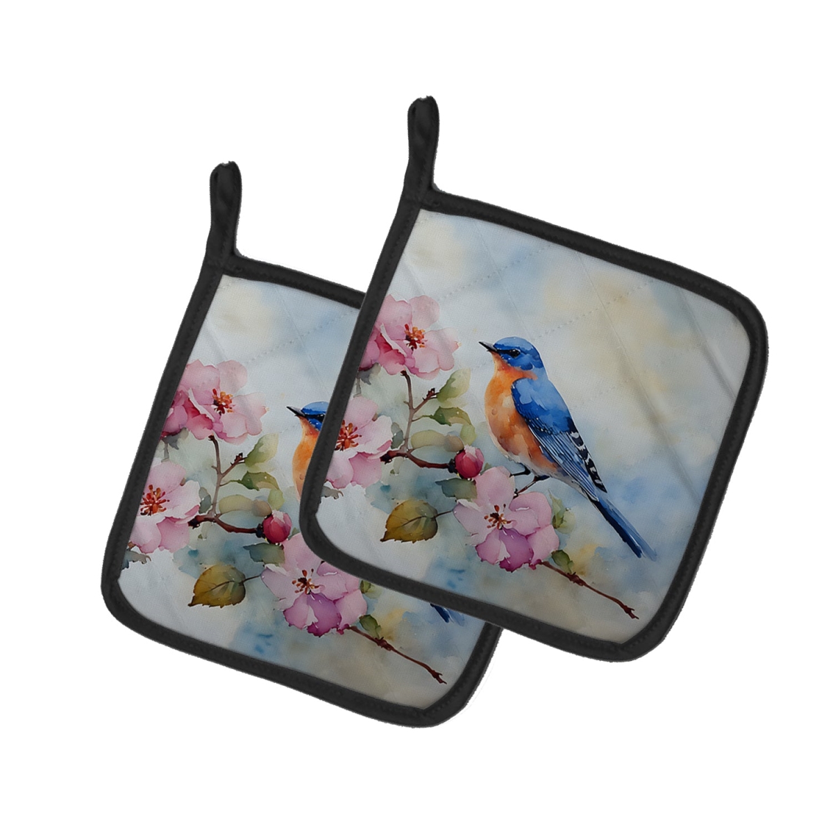 DAC3189PTHD 7.5 x 7.5 in. Bluebird Pot Holders - Set of 2