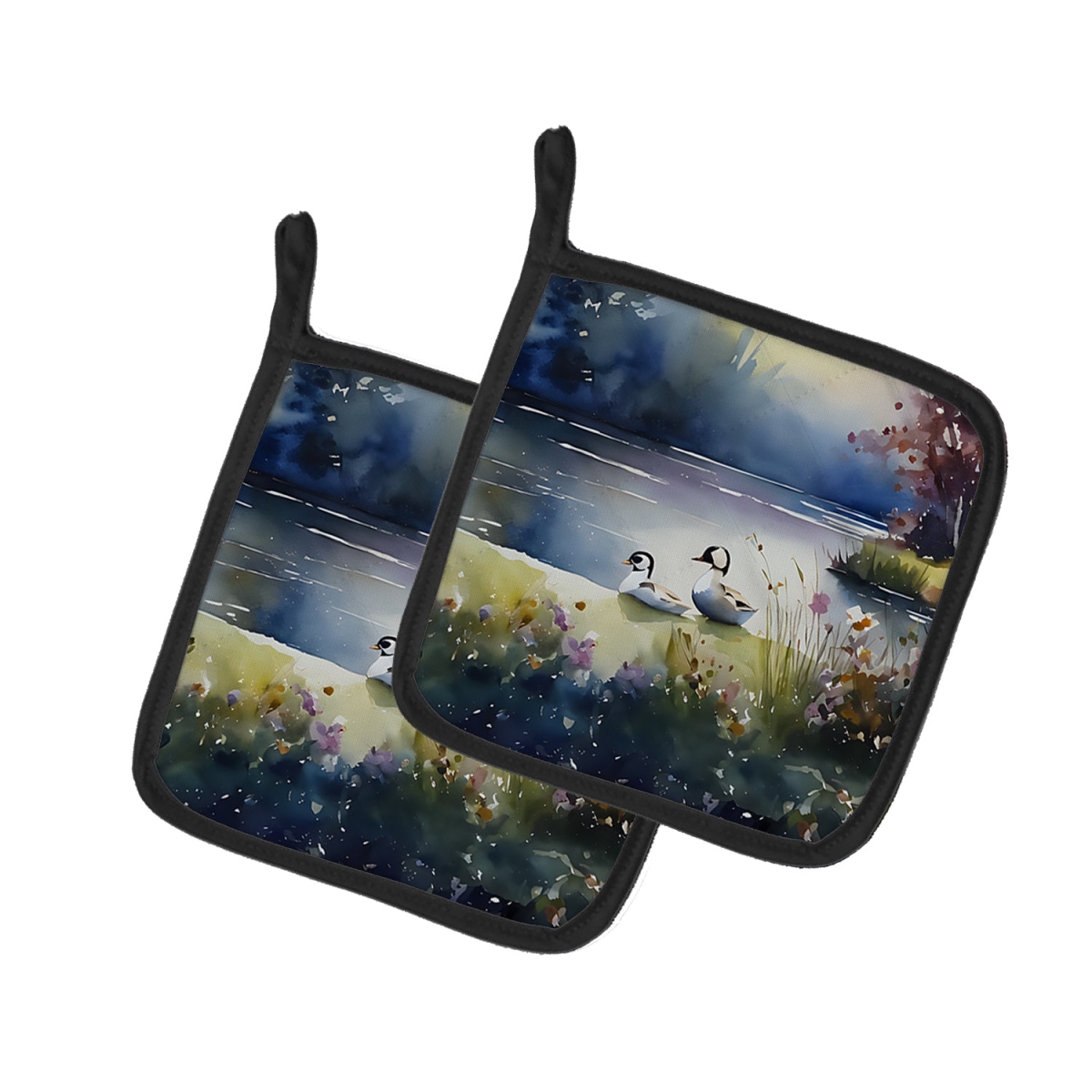 DAC3193PTHD 7.5 x 7.5 in. Bufflehead Pot Holders - Set of 2