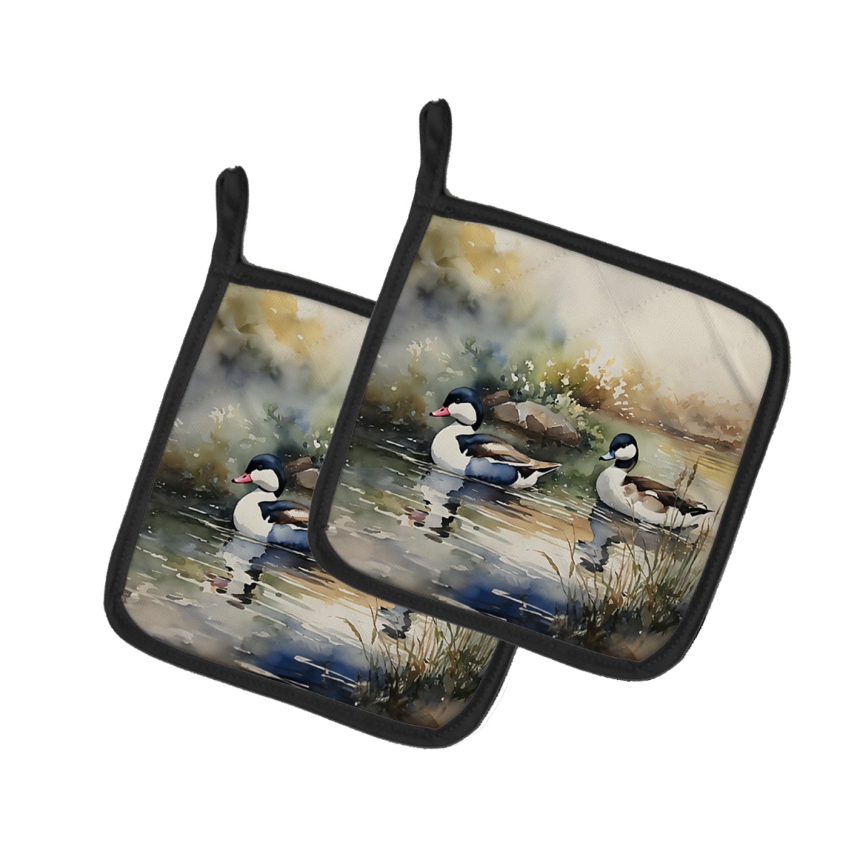 DAC3194PTHD 7.5 x 7.5 in. Bufflehead Pot Holders - Set of 2