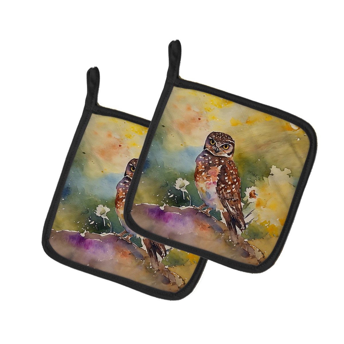 DAC3195PTHD 7.5 x 7.5 in. Burrowing Owl Pot Holders - Set of 2