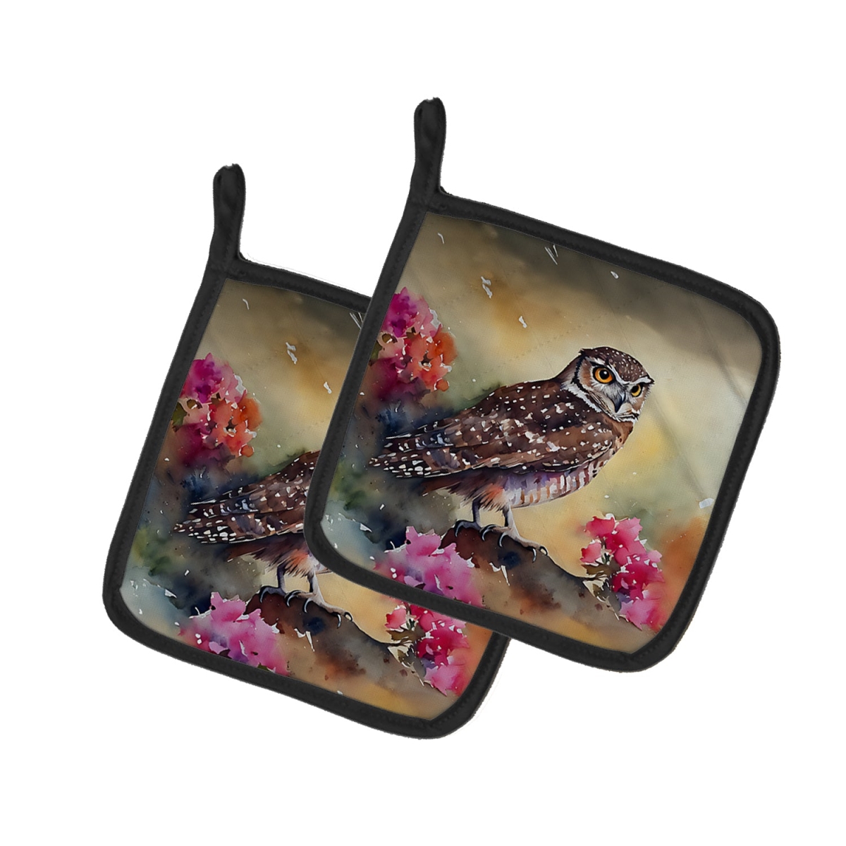 DAC3196PTHD 7.5 x 7.5 in. Burrowing Owl Pot Holders - Set of 2