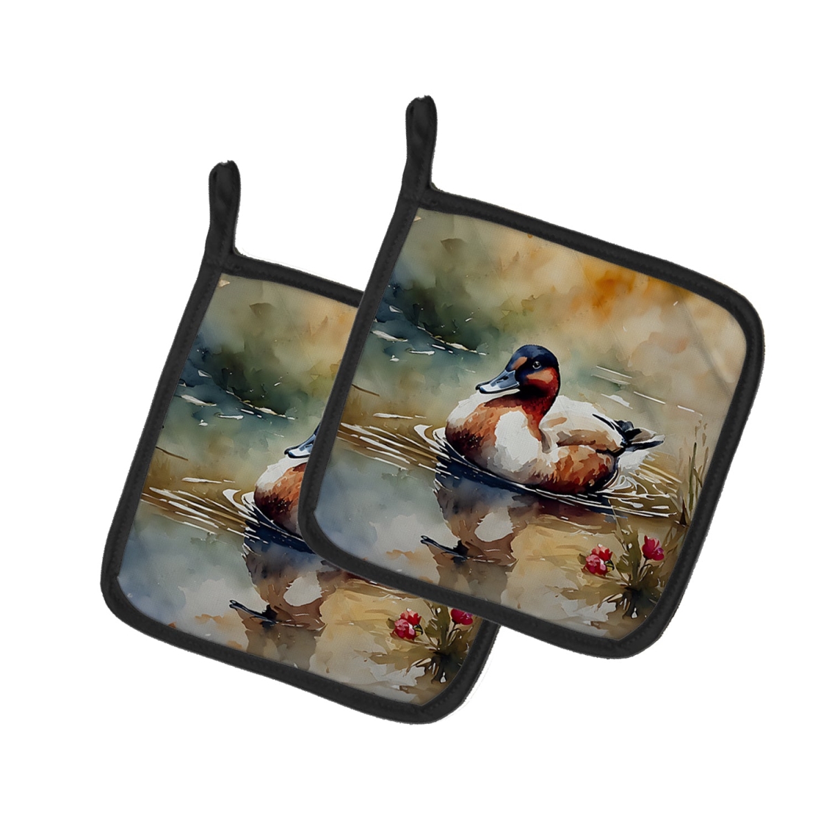 DAC3197PTHD 7.5 x 7.5 in. Canvasback Pot Holders - Set of 2