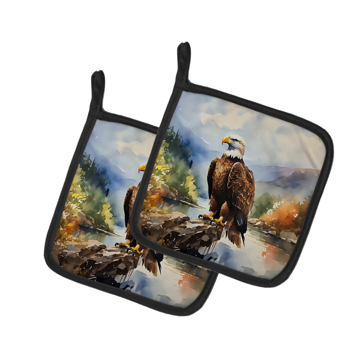 DAC3211PTHD 7.5 x 7.5 in. Eagle Pot Holders - Set of 2