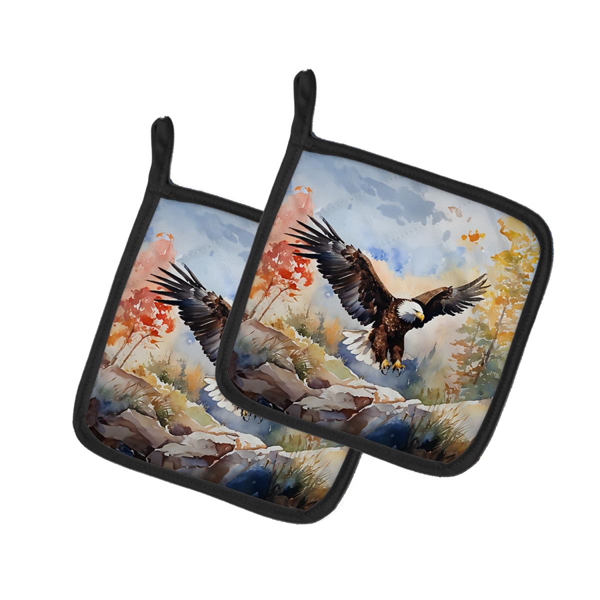 DAC3213PTHD 7.5 x 7.5 in. Eagle Pot Holders - Set of 2