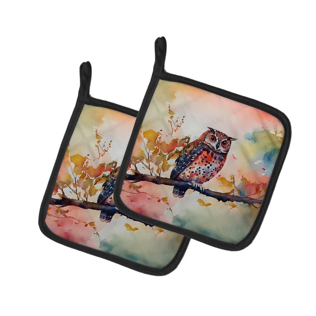 DAC3220PTHD 7.5 x 7.5 in. Elf Owl Pot Holders - Set of 2