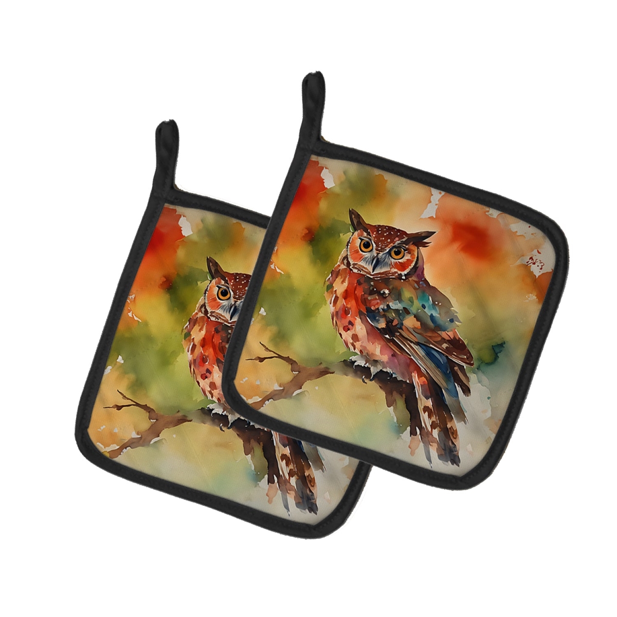 DAC3221PTHD 7.5 x 7.5 in. Elf Owl Pot Holders - Set of 2