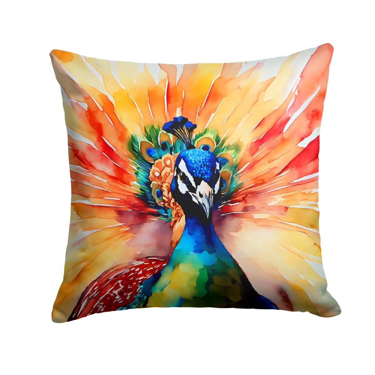 DAC3256PW1818 18 x 18 in. Peacock Throw Pillow