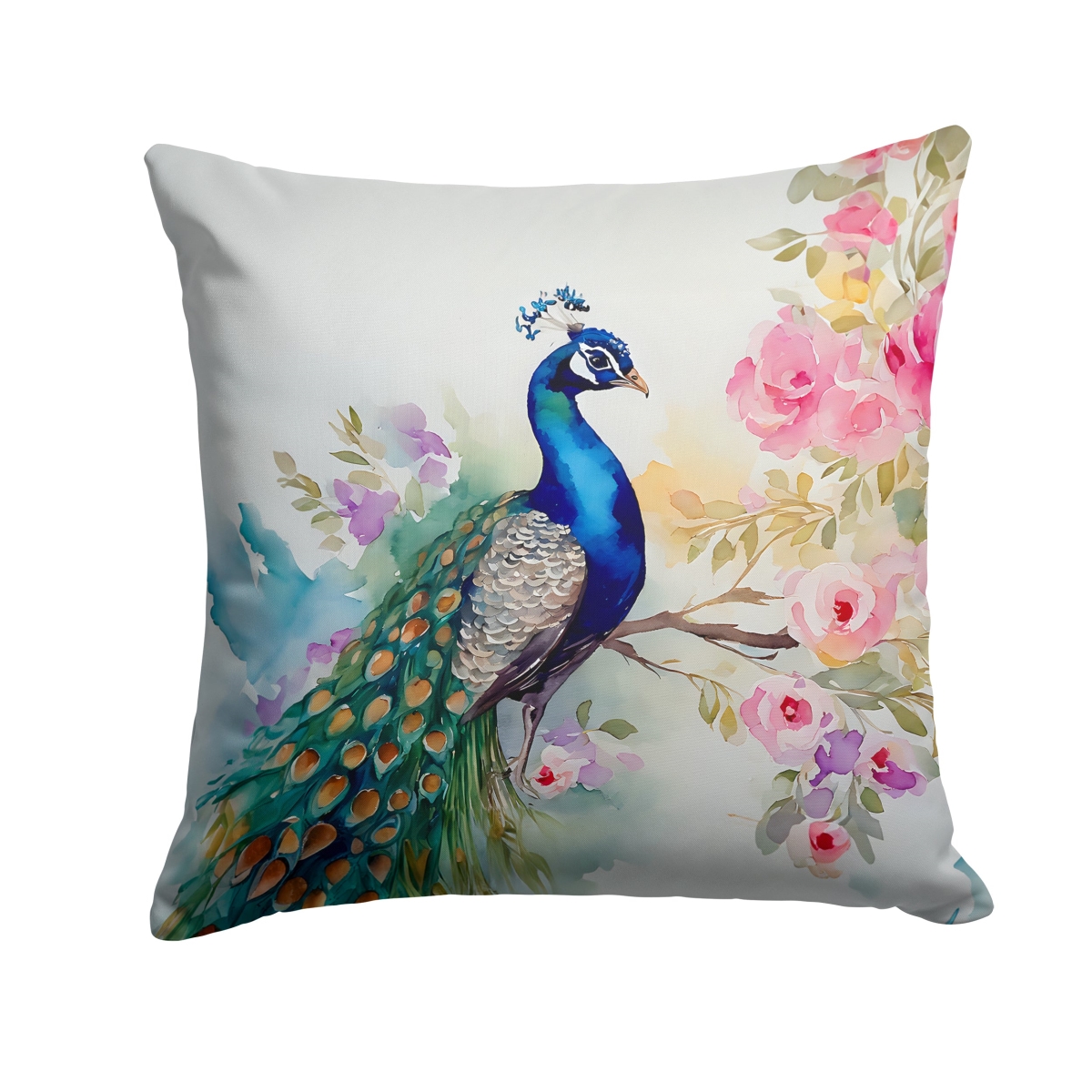 DAC3257PW1818 18 x 18 in. Peacock Throw Pillow