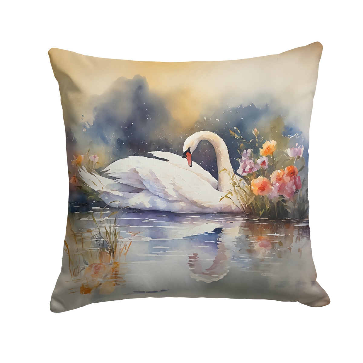 DAC3273PW1818 18 x 18 in. Swan Throw Pillow