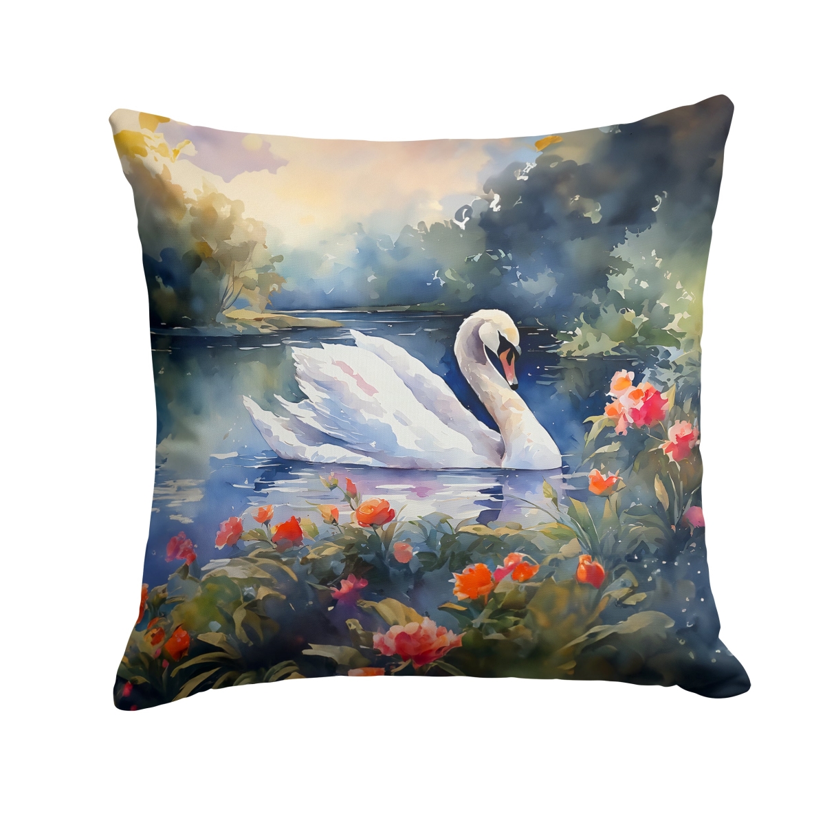 DAC3275PW1818 18 x 18 in. Swan Throw Pillow