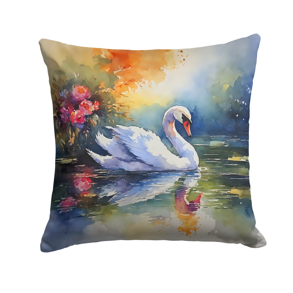 DAC3277PW1818 18 x 18 in. Swan Throw Pillow