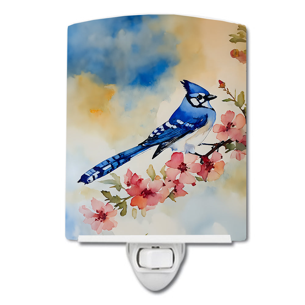 DAC3187CNL 6 x 4 in. Blue Jay Ceramic Night Light