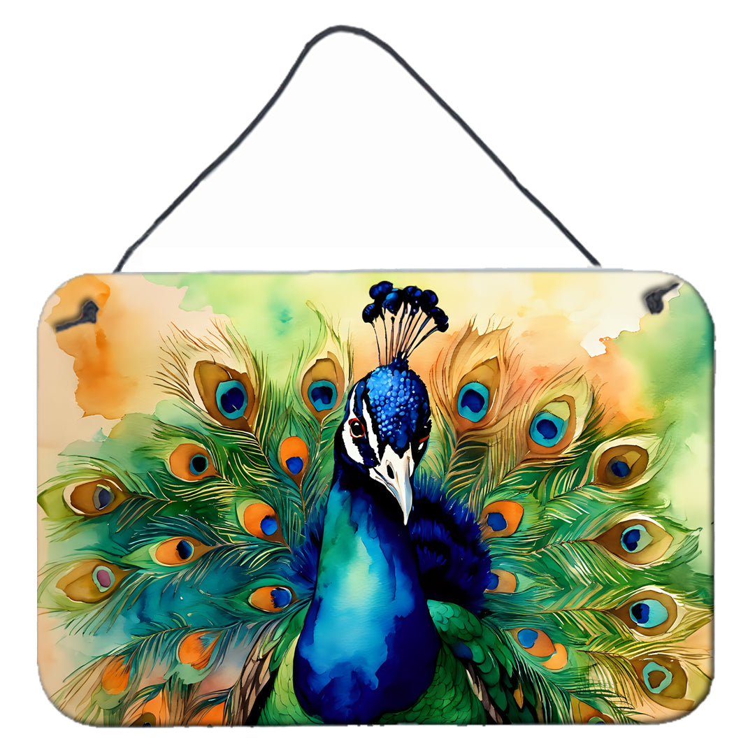 DAC3248DS812 12 x 8 in. Peacock Wall or Door Hanging Prints