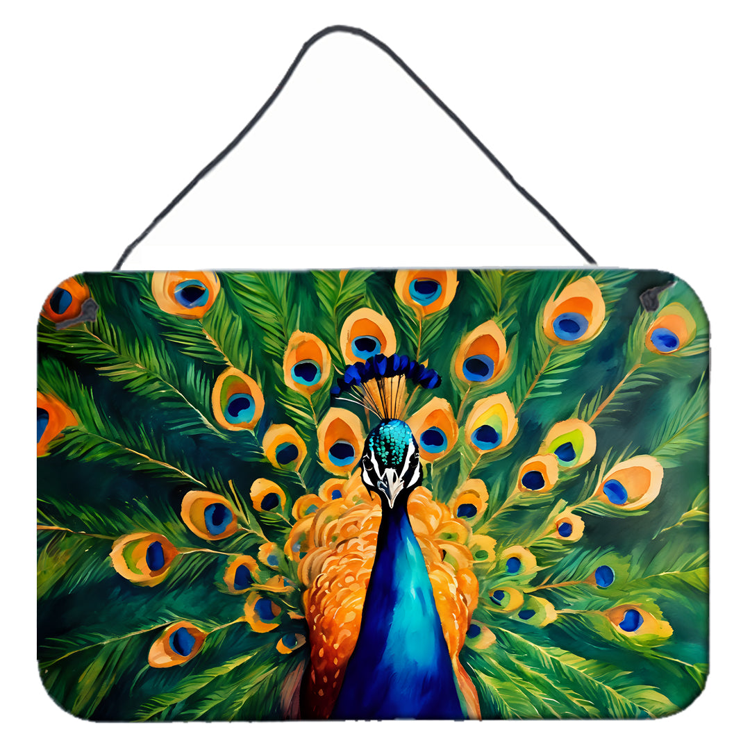 DAC3250DS812 12 x 8 in. Peacock Wall or Door Hanging Prints