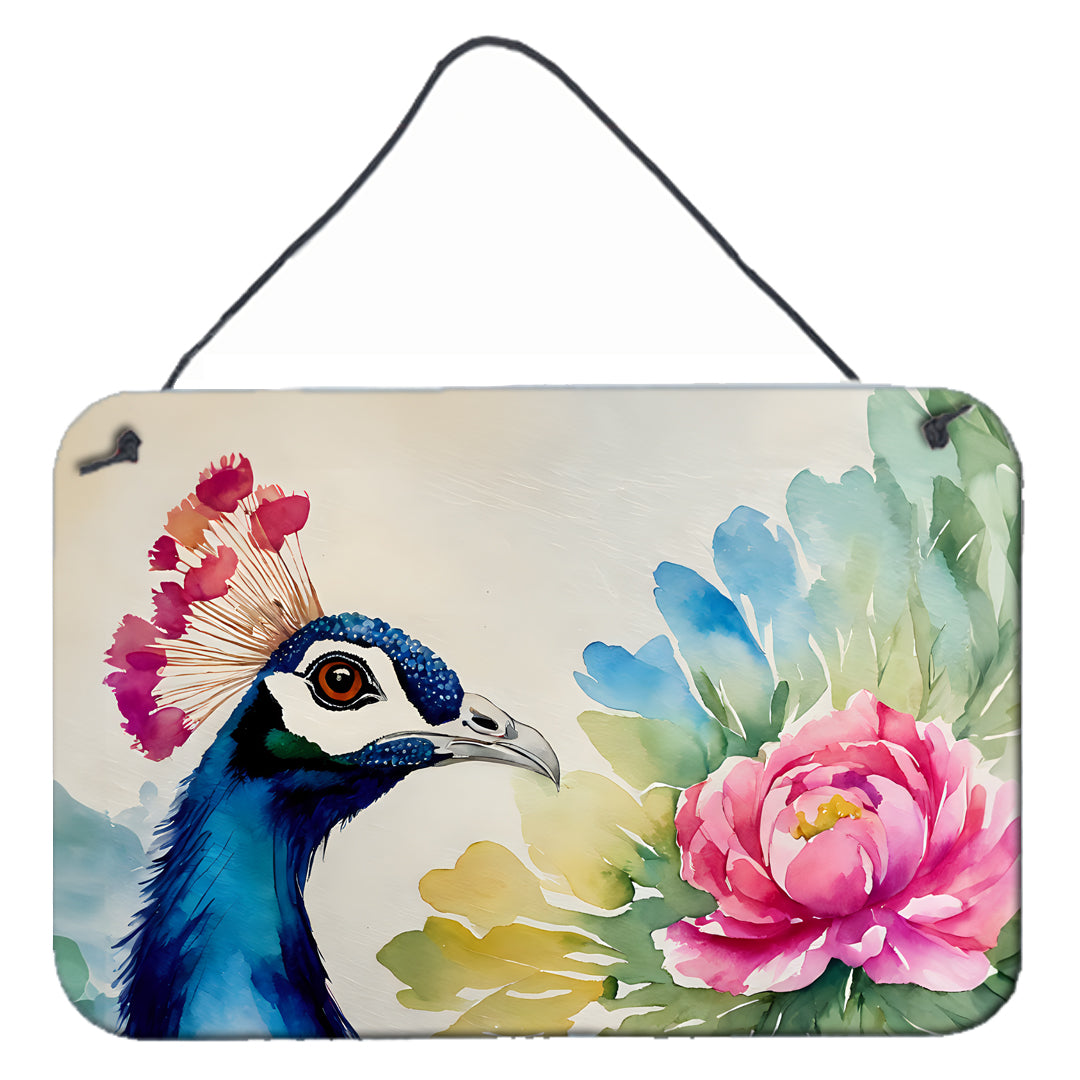 DAC3254DS812 12 x 8 in. Peacock Wall or Door Hanging Prints
