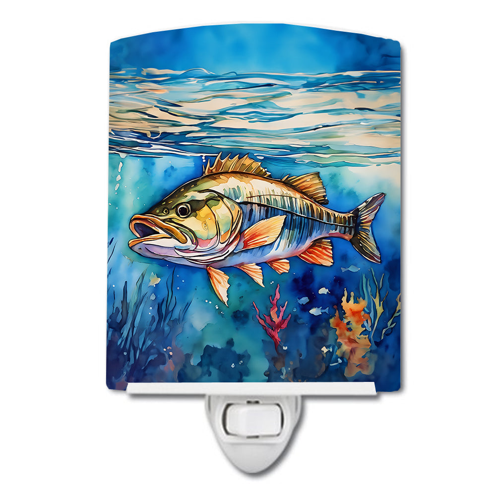 DAC2833CNL 6 x 4 in. Striped Bass Ceramic Night Light
