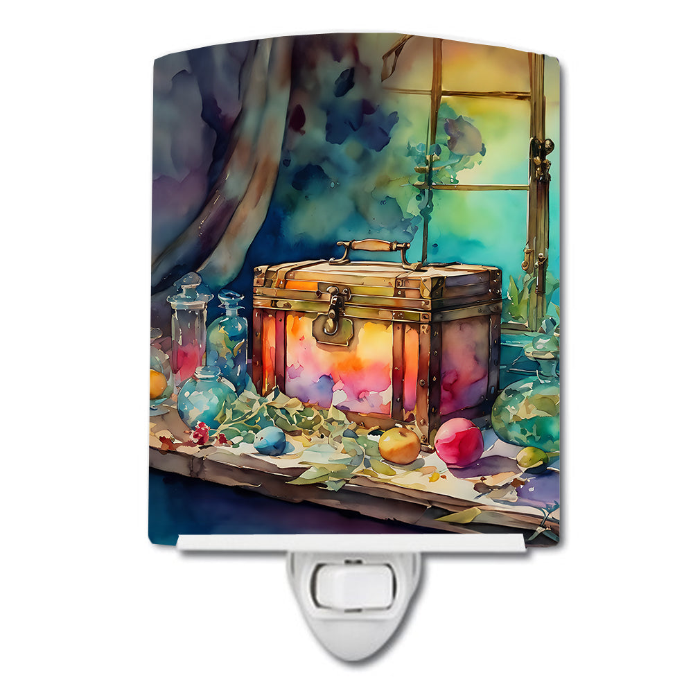 DAC2837CNL 6 x 4 in. Treasure Chest Ceramic Night Light