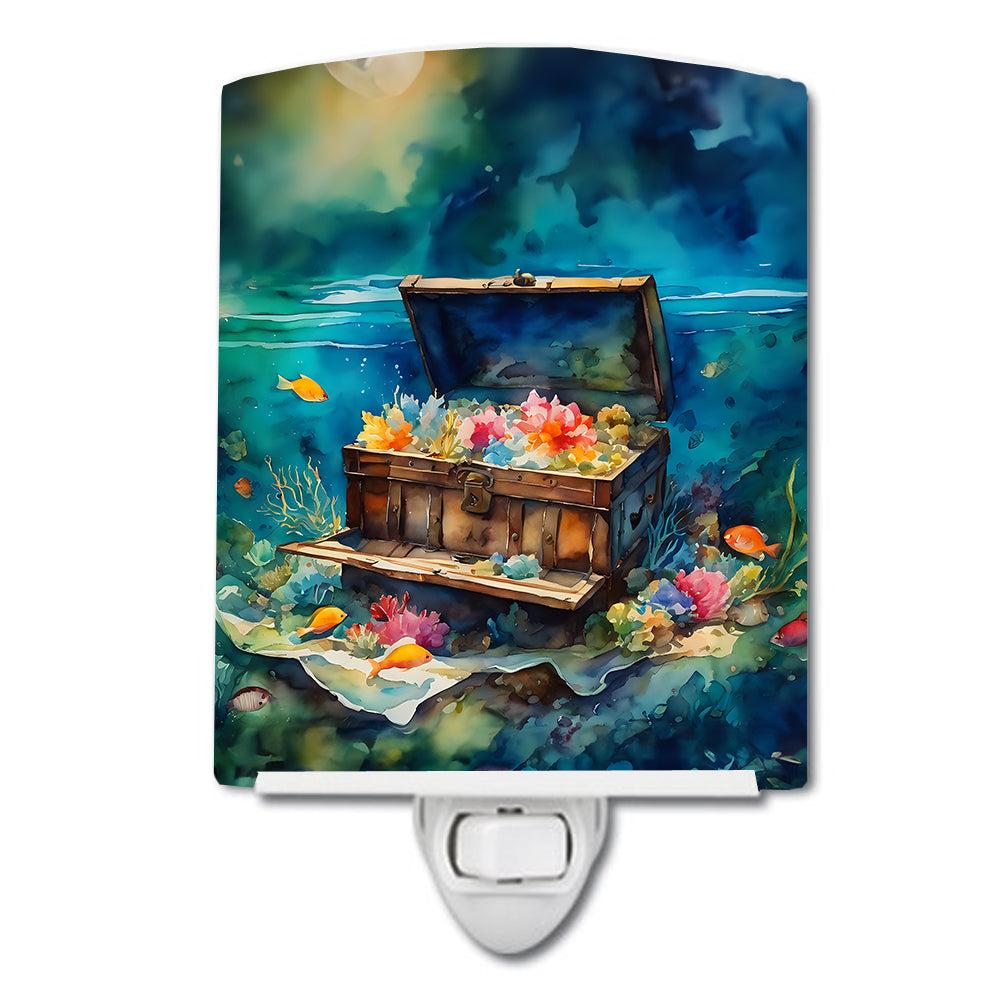 DAC2838CNL 6 x 4 in. Treasure Chest Ceramic Night Light
